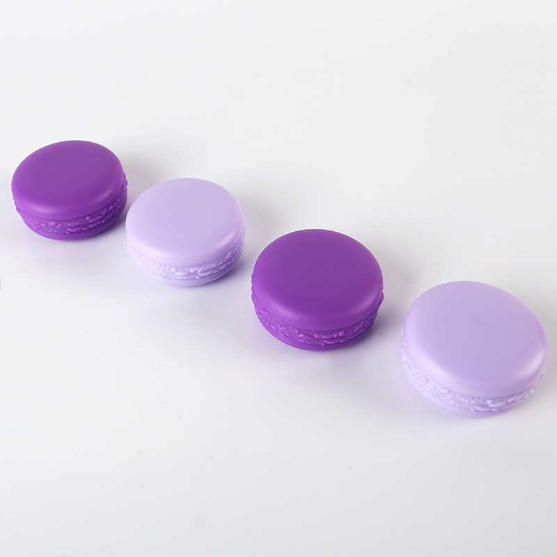 hot sale high quality 10g pp plastic empty macarons shaped cosmetic cream jar for lip and eye shadow manufacture
