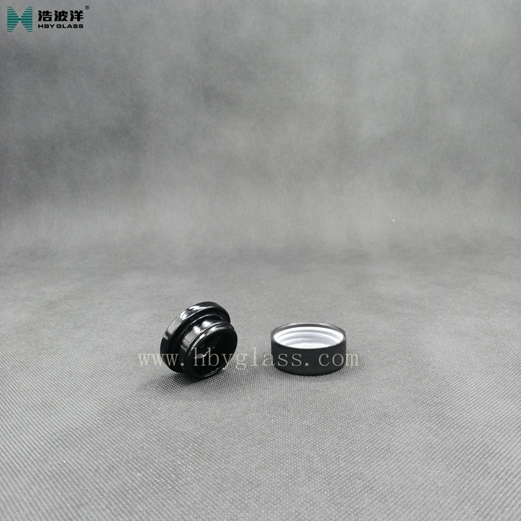 hot sale high quality 5g black painting glass cream jar with CRC cap