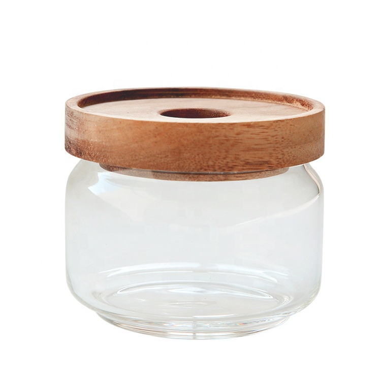 hot sale household sealed glass bottle jars clear storage glass jars