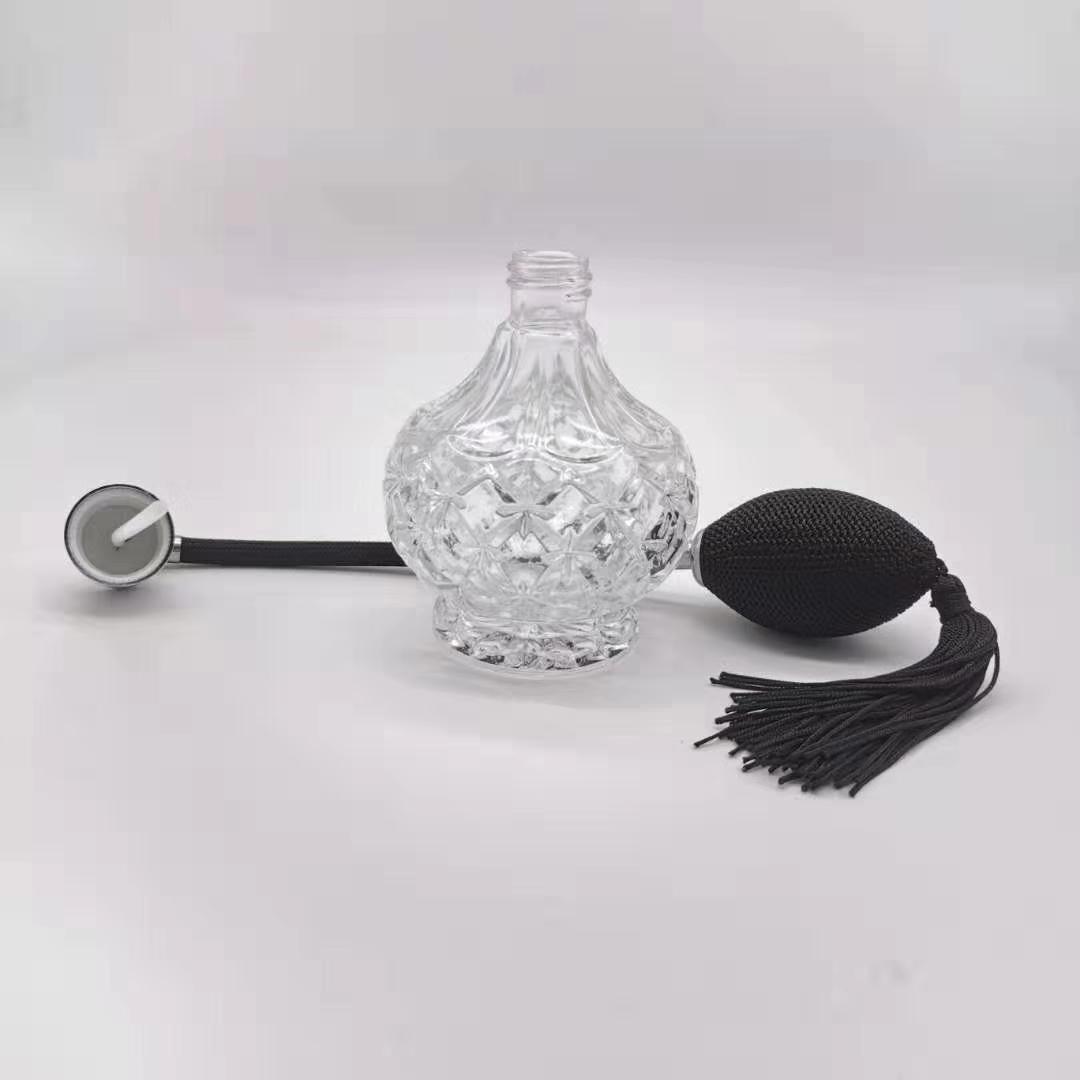 hot sale luxury vintage style 100ml perfume spray bottle colorful perfume bulb atomizer