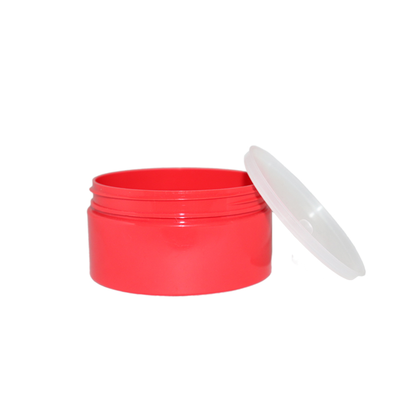 hot sale mason body container clear red 30g 40g 50g 60g 80g 100g plastic cream jar with aluminum lid