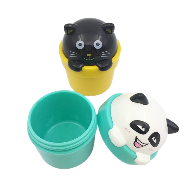 hot sale pp cosmetic containers cute animal carton baby care cream jar 20ml 25ml 30ml