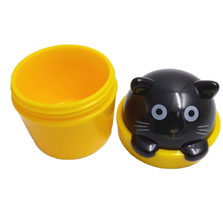 hot sale pp cosmetic containers cute animal carton baby care cream jar 20ml 25ml 30ml