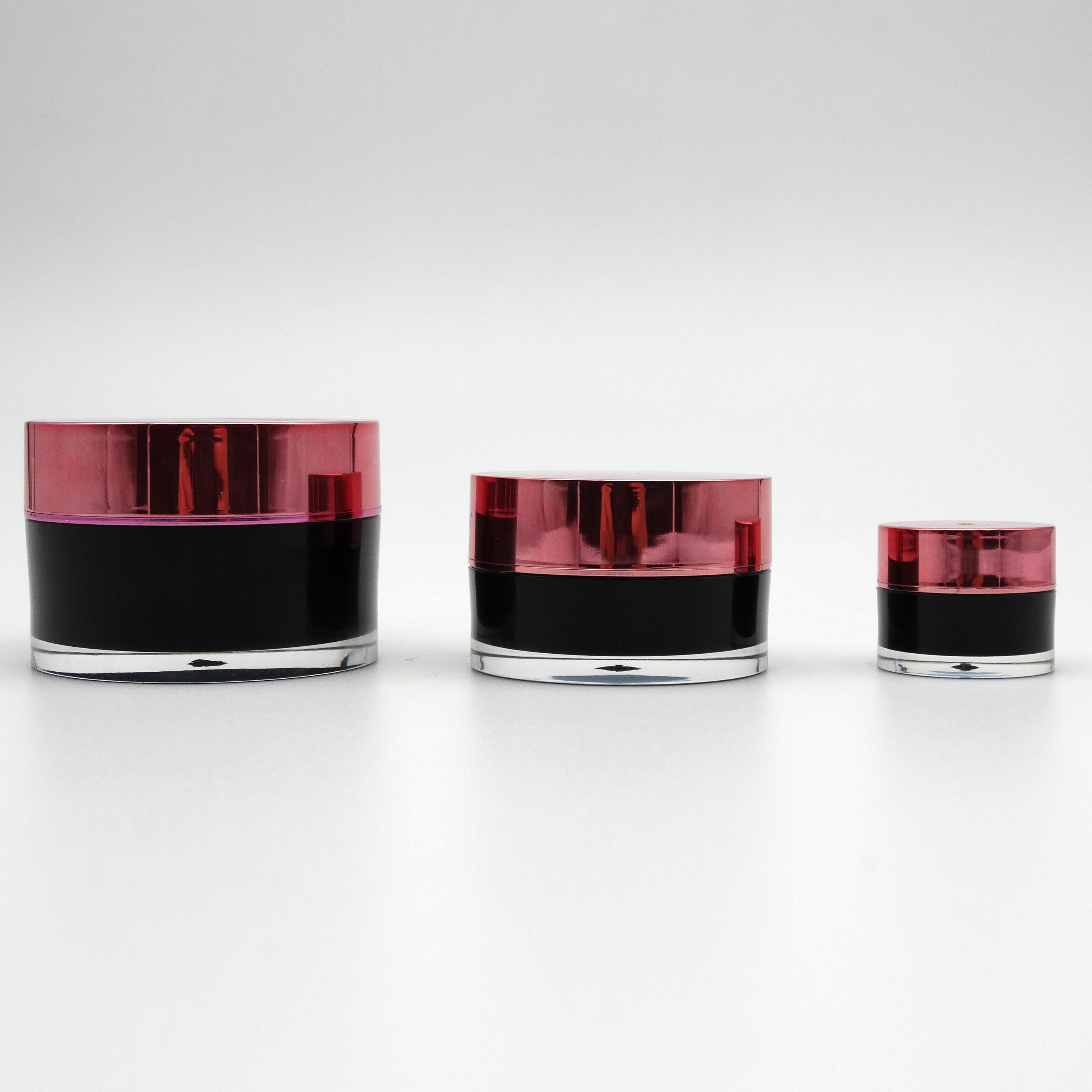 hot sale round colorful cosmetic cream acrylic jar 5g 50ml 1oz acrylic rose gold cream jar