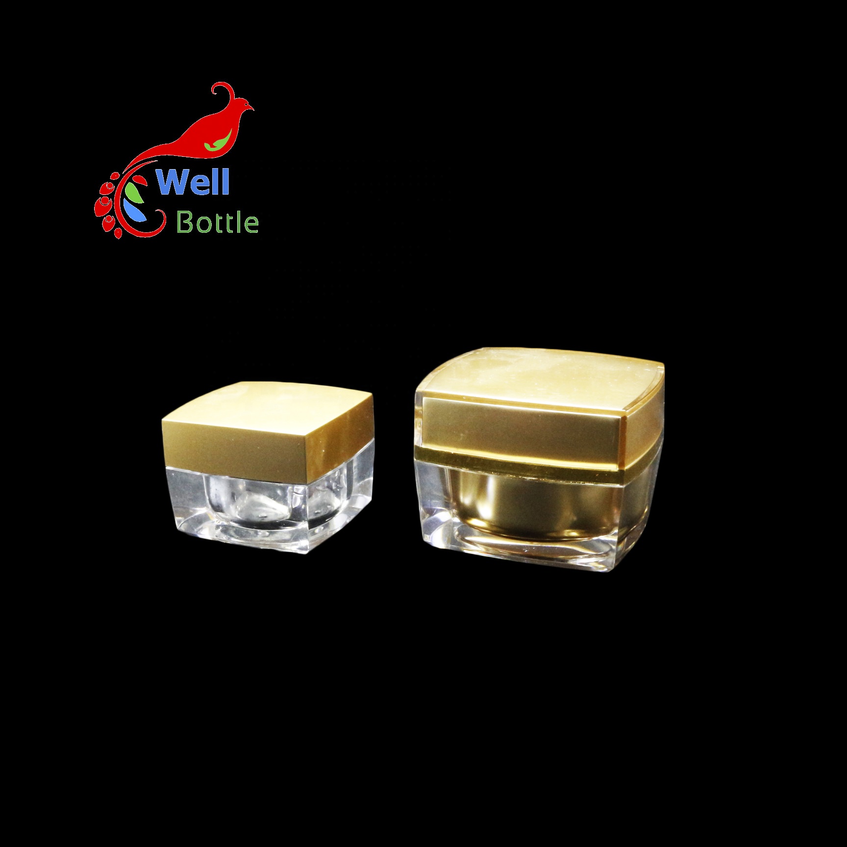 hot sale square double wall plastic face cream jar acrylic cosmetic container ARB-021C