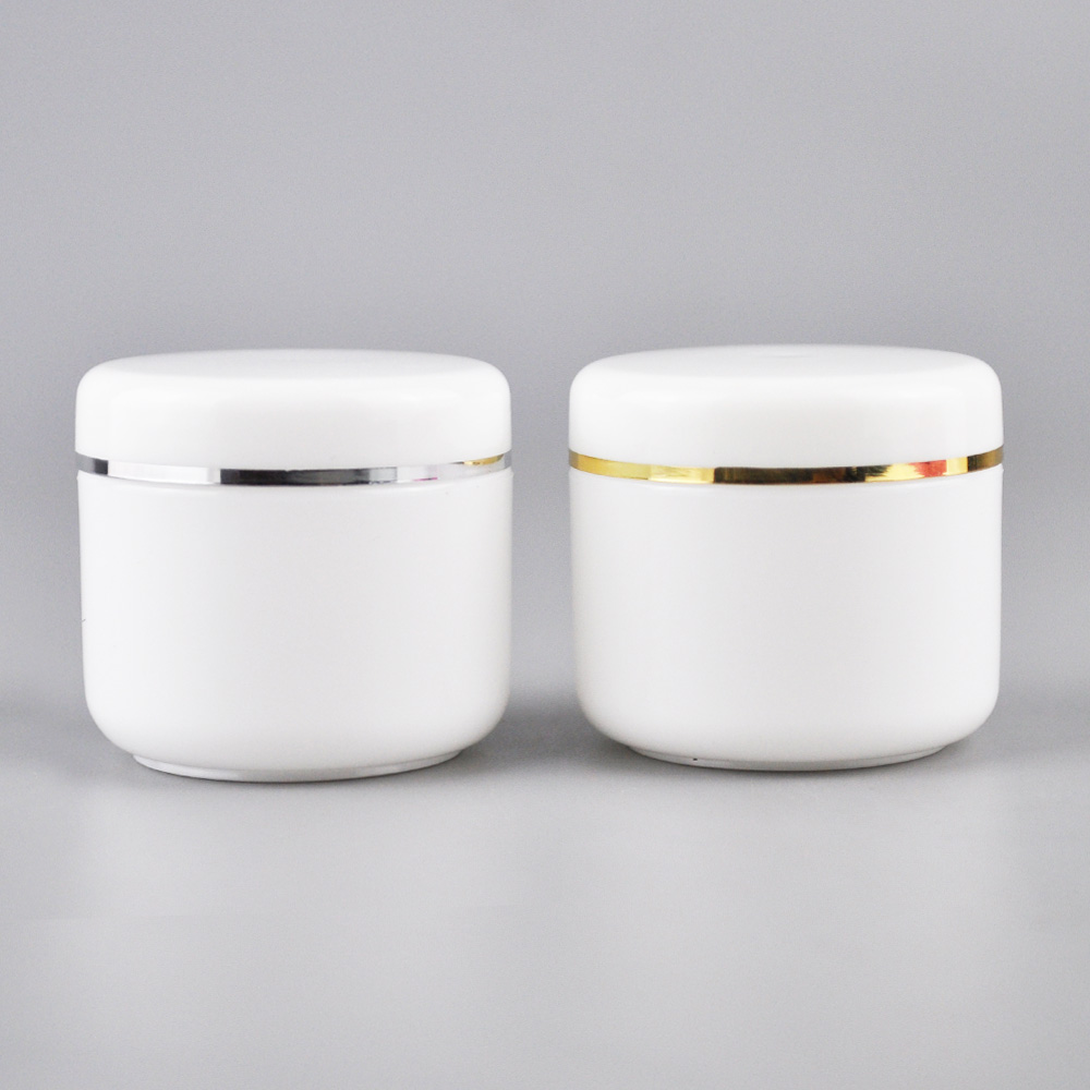 hot sale white empty plastic container containers cream jars 250ml 500ml with spoon
