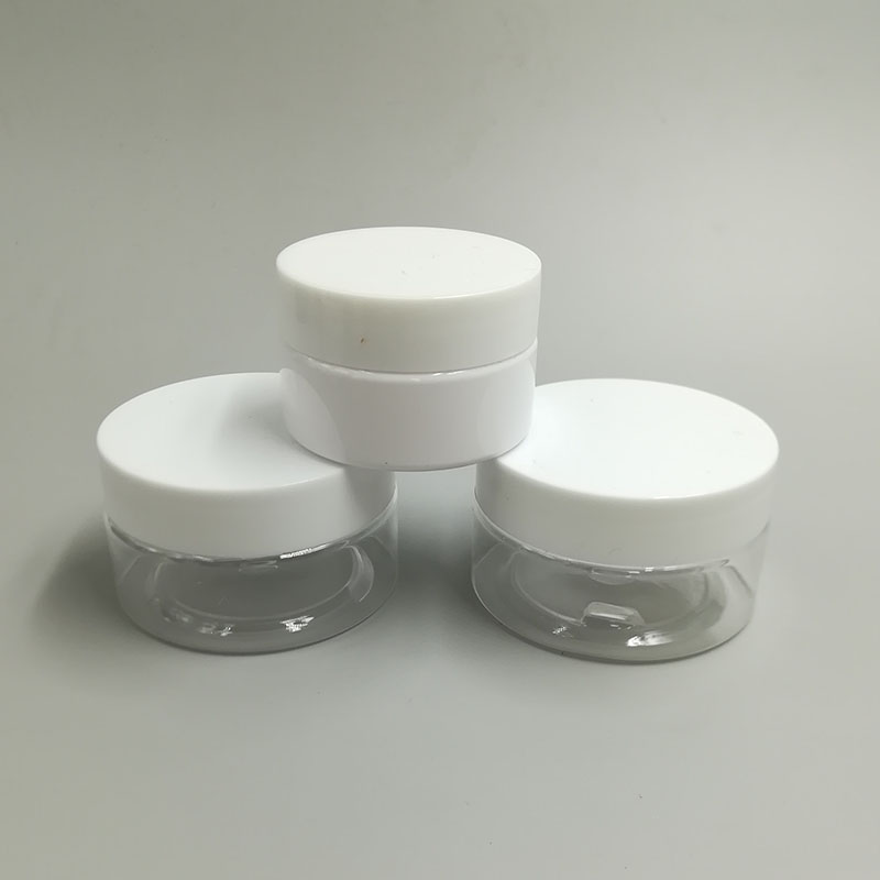 hot sale white plastic jar pet plastic bottle with pp plastic cap in stock 200ml 100ml 50ml