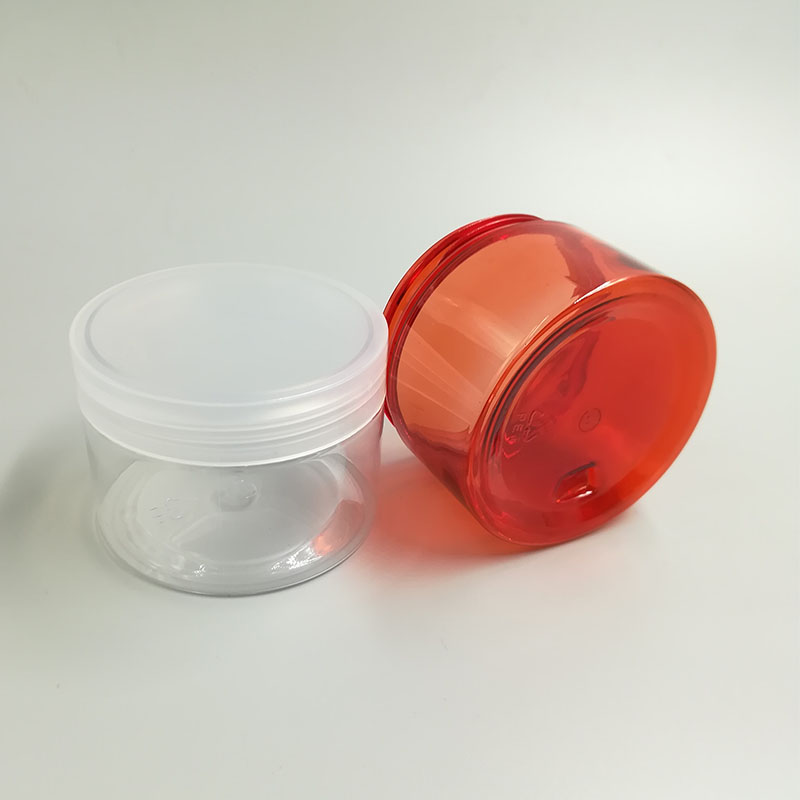 hot sale white plastic jar pet plastic bottle with pp plastic cap in stock 200ml 100ml 50ml
