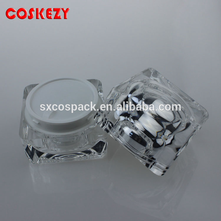 hot sale wholesale15G silver square shape cream packaging, ounce plastic Cosmetic Jar, wholesale 15g plastic cosmetic container