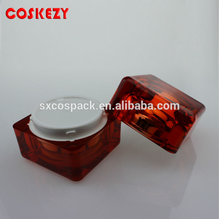 hot sale wholesale15G silver square shape cream packaging, ounce plastic Cosmetic Jar, wholesale 15g plastic cosmetic container