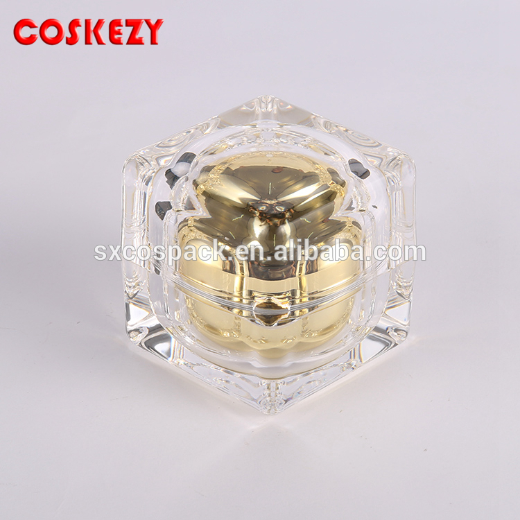 hot sale wholesale15G silver square shape cream packaging, ounce plastic Cosmetic Jar, wholesale 15g plastic cosmetic container