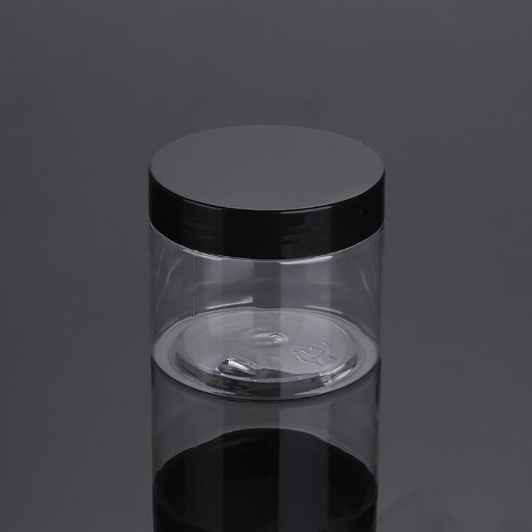 hot sales 30ml 50ml 100ml 120ml 200ml 250ml 500ml cosmetic packaging clear amber black pet plastic cream jar with plastic lid