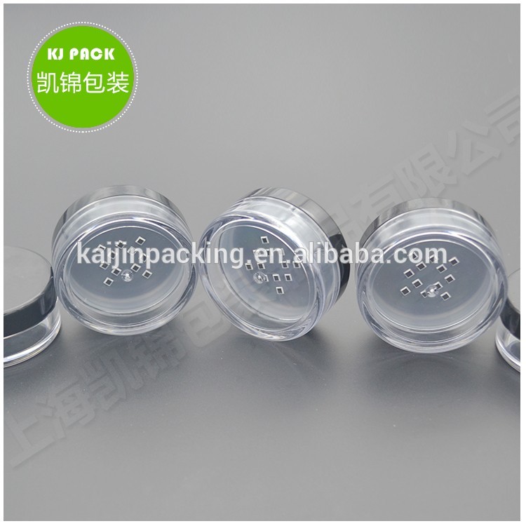 hot sales empty cream box clear nail polish cream pot small shipping container with sifter 5g 10g