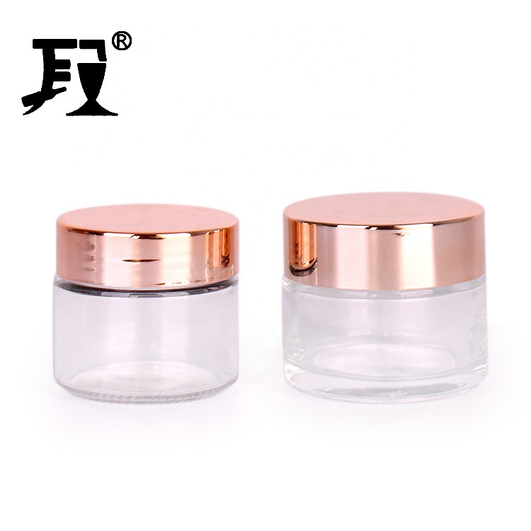 hot sell 120ml 4oz empty cosmetic packaging glass jar with lid for face cream