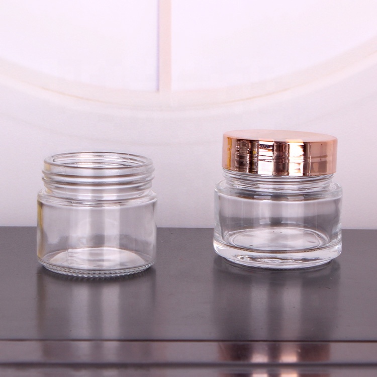 hot sell 120ml 4oz empty cosmetic packaging glass jar with lid for face cream