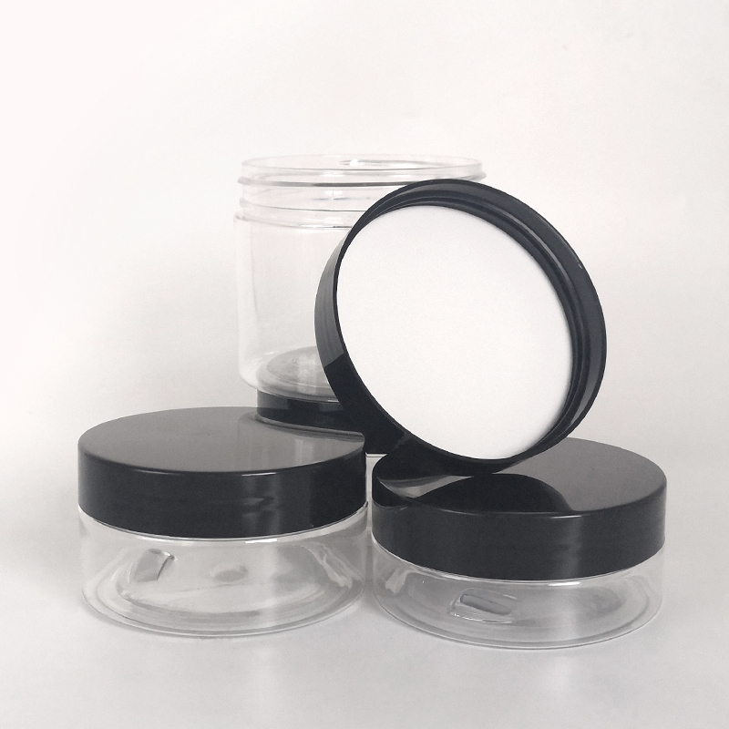 hot sell 2oz 3oz 4oz 5oz 8oz plastic bottles with black white silver gold color lids