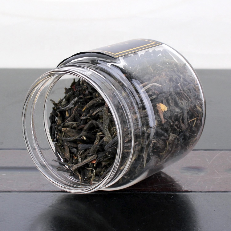 hot sell 300ml 10oz Clear Wide Mouth glass jar for food storage tea leaf with Anodized Aluminum screw lid