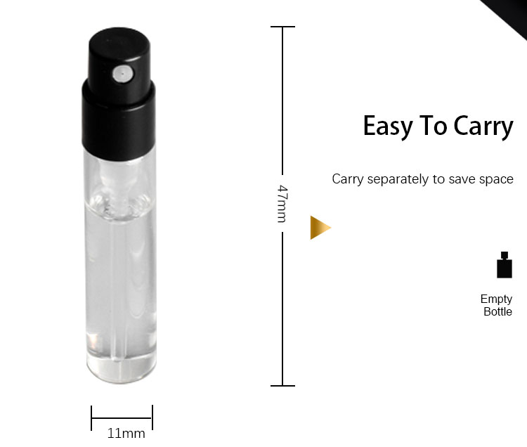 hot sell 3ml glass tube bottle tester
