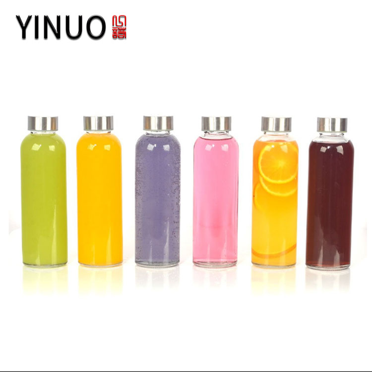 hot sell 500ml 16oz cylinder juice fruit glass bottle for Kombucha Milk Tea Soft Smoothie beverage