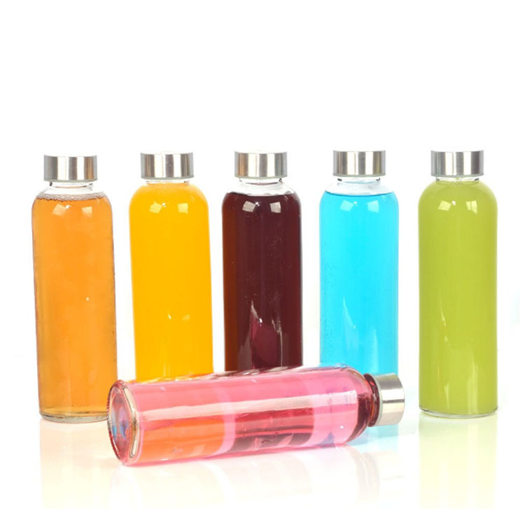 hot sell 500ml 16oz cylinder juice fruit glass bottle for Kombucha Milk Tea Soft Smoothie beverage