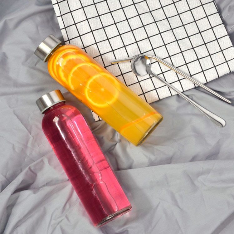 hot sell 500ml 16oz cylinder juice fruit glass bottle for Kombucha Milk Tea Soft Smoothie beverage