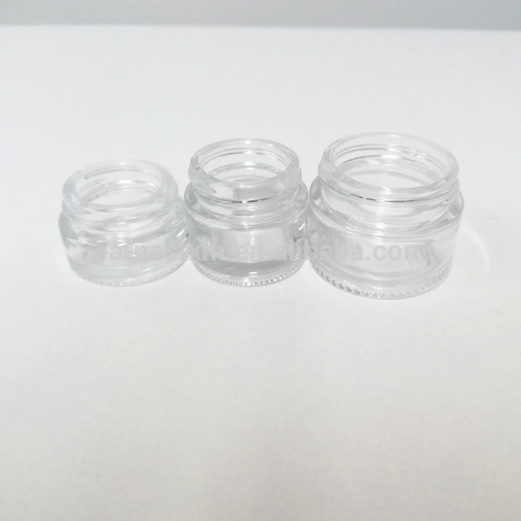 hot sell 5g 10g 15g 20g 30g 50g 75g 100g clear glass cosmetic jar