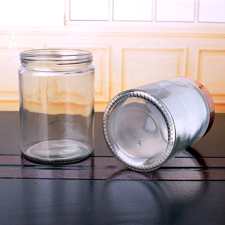 hot sell 650ml 22oz cylinder wide mouth glass storage cookie jar for food with plastic cap