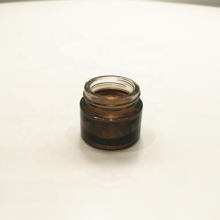 hot sell 8g amber/brown/clear glass cream jar cosmetic cream jar