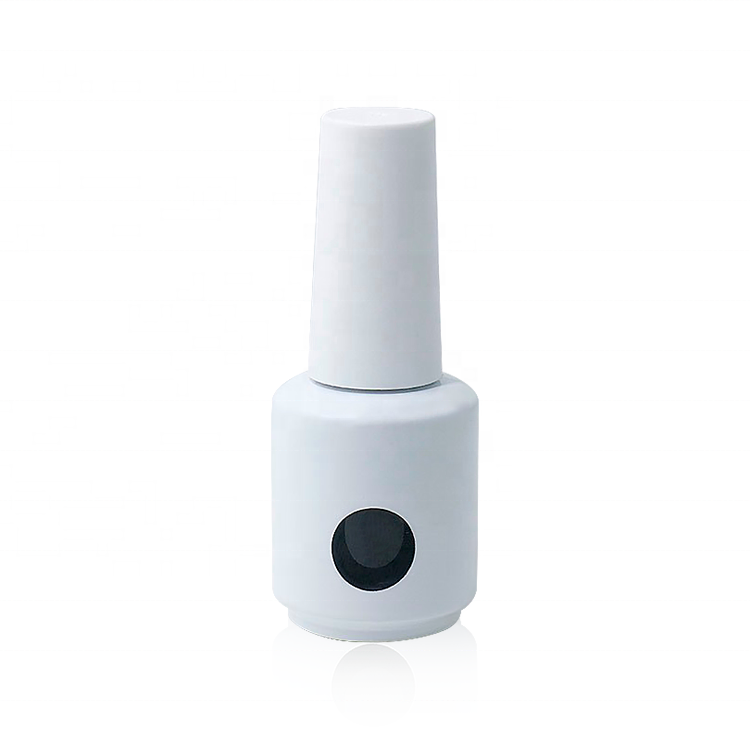 hot sell china factory 15ml custom matte red spray empty uv gel nail polish bottles with black caps and brush