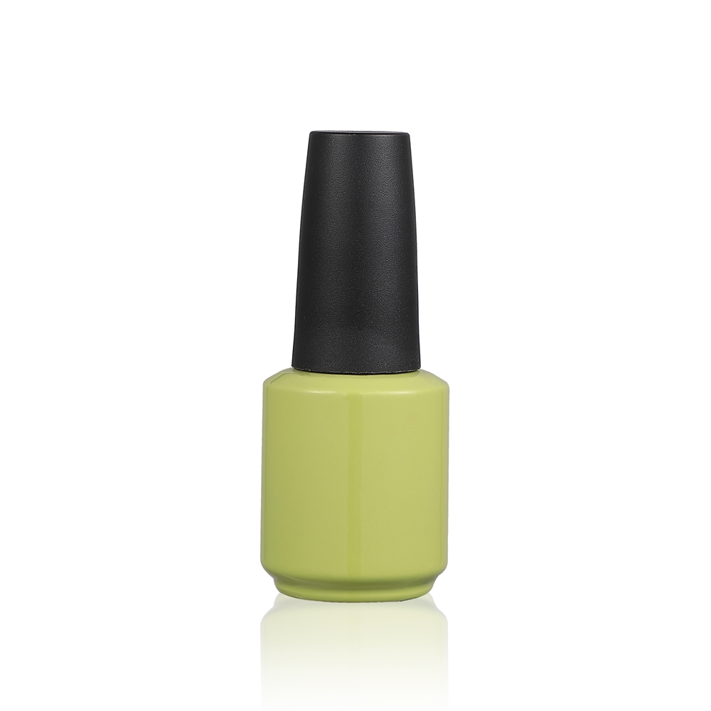 hot sell china factory 15ml custom matte red spray empty uv gel nail polish bottles with black caps and brush