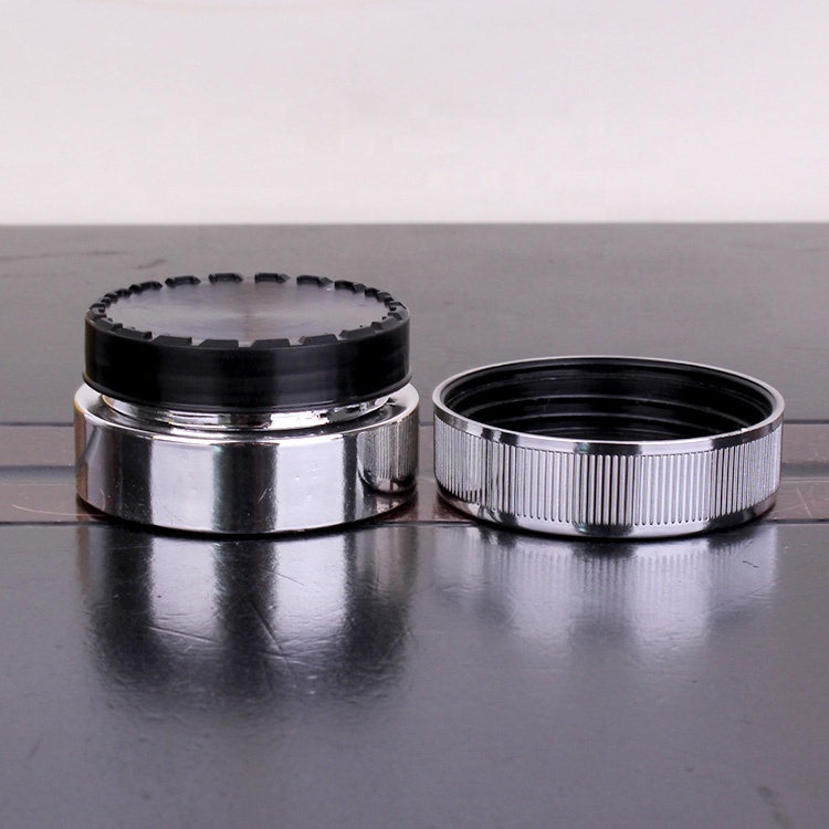 hot sell electroplated 60ml 2oz child resistant jar for food cream storage with child proof lid