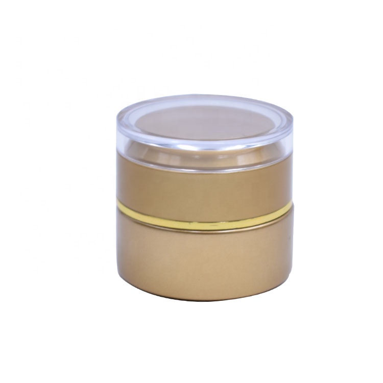 hot sell luxury 20g 30g gold empty round moisturizer facial cream double wall glass jar