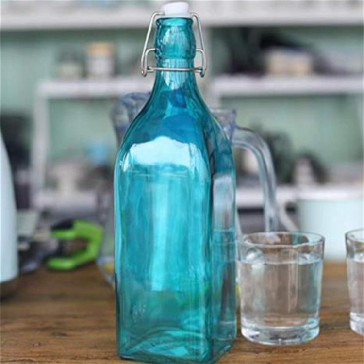 hot selling 1000ml Clear Beverage Juice Milk Beer Glass Bottle With Swing Top