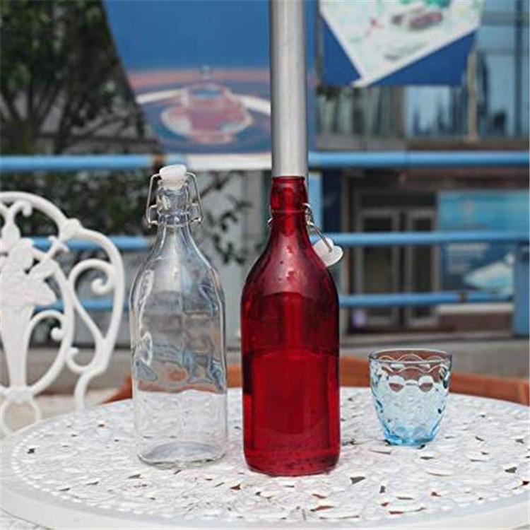 hot selling 1000ml Clear Beverage Juice Milk Beer Glass Bottle With Swing Top