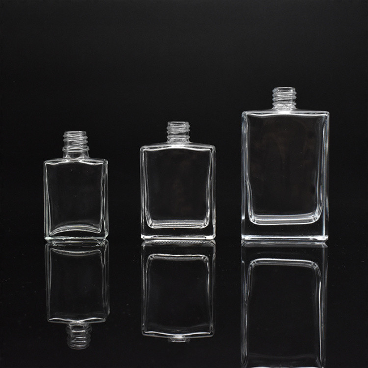 hot selling 15ml 1oz clear square glass bottle 30ml rectangle cosmetic essential oil bottle with dropper cap