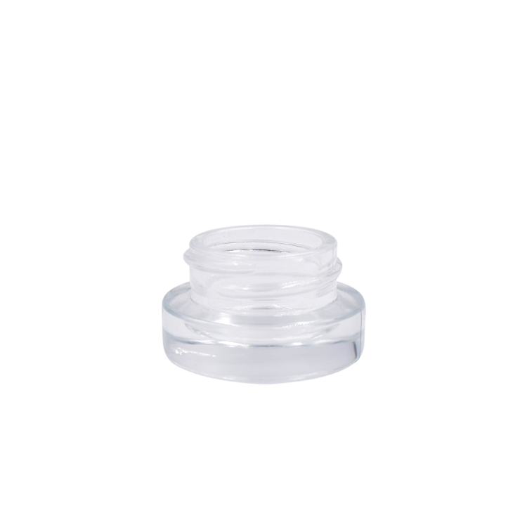 hot selling 5g small clear glass jars cosmetic glass eye cream jar with white plastic lid 10g 20g 30g 50g 100g also available