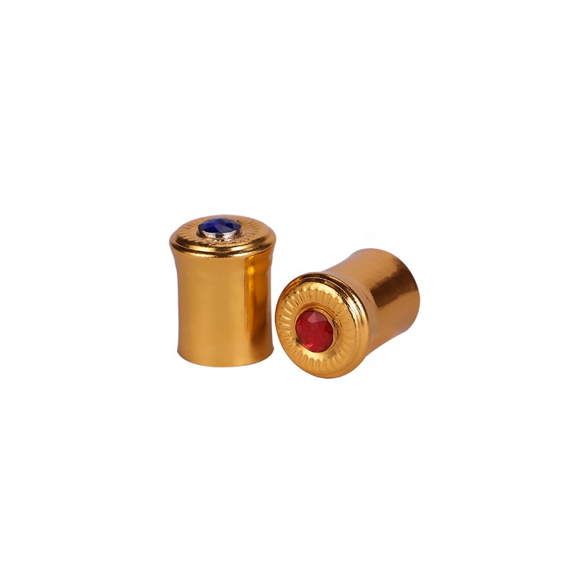 hot selling 6ml empty cosmetic eye cream essential oil octagonal perfume attar oil clear gold cap glass roll on bottles