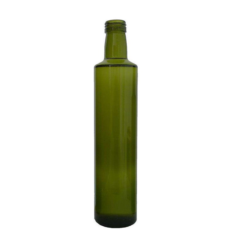 hot selling antique green round empty 250ml 750ml extra virgin olive oil glass bottle