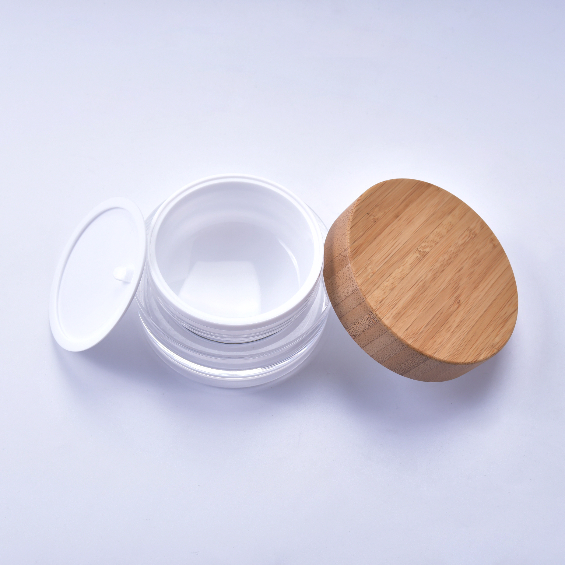 hot selling cream packaging 50ml facial cream jar with white inner body