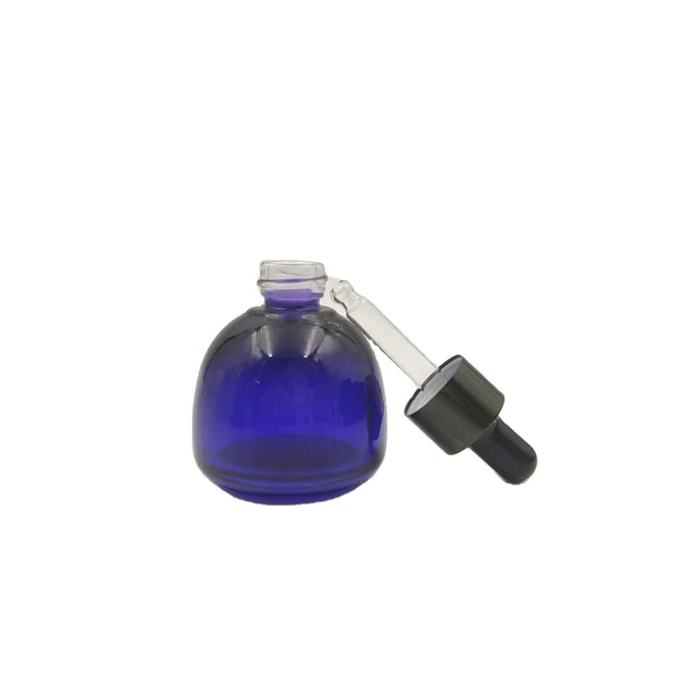 hot selling custom design 15ml 30ml 15ml blue glass dropper bottle for essential oil