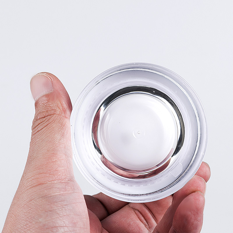 hot selling custom made white round acrylic cream jars 10g 30g 150g with white gasket