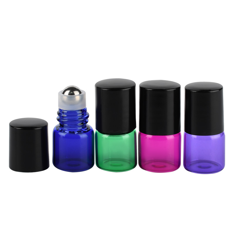 hot selling customer perfume essensial oil 1ml 2ml 3ml roller ball glass bottle