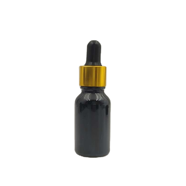 hot selling fast delivery 15ml black glass essential oil dropper bottle