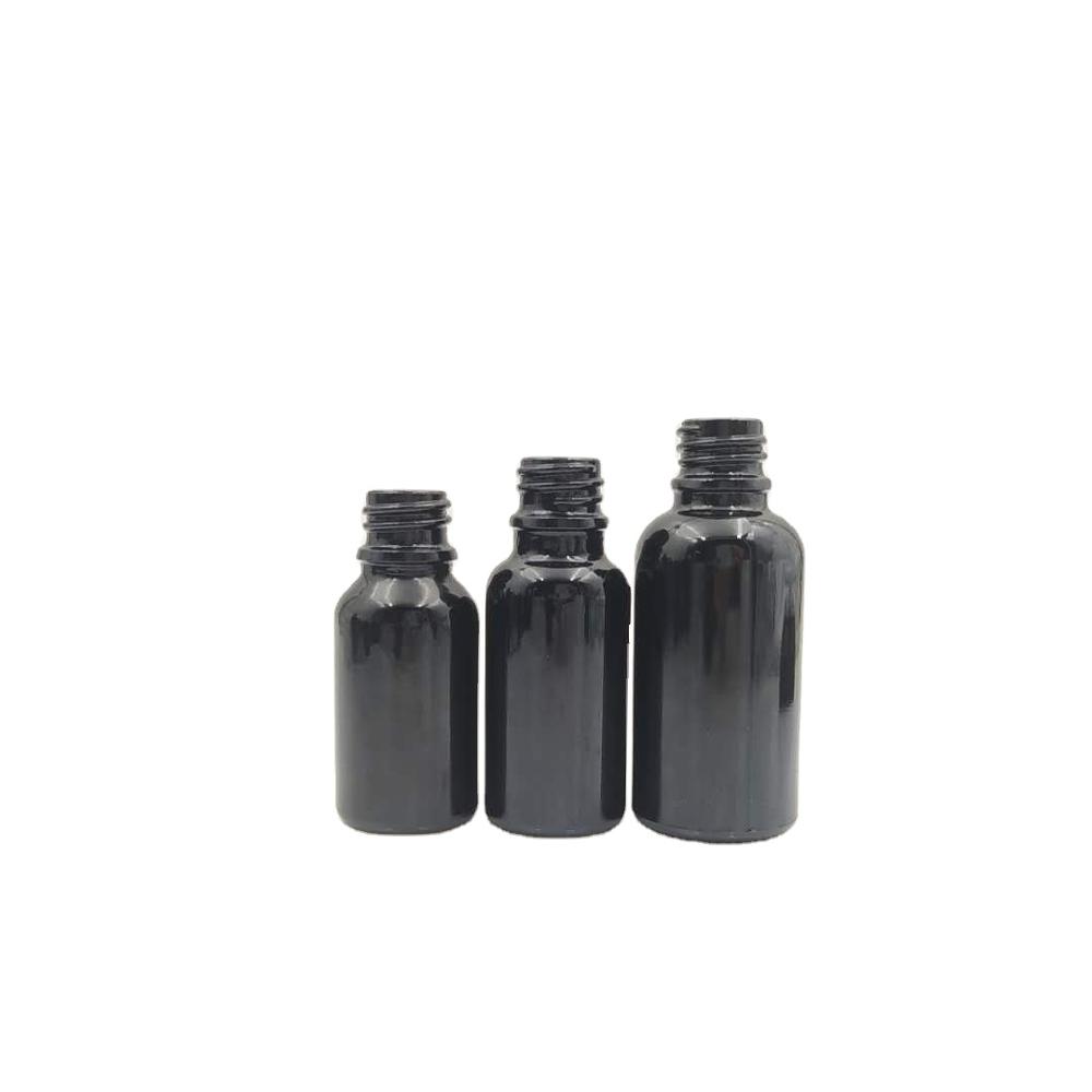 hot selling fast delivery 15ml black glass essential oil dropper bottle