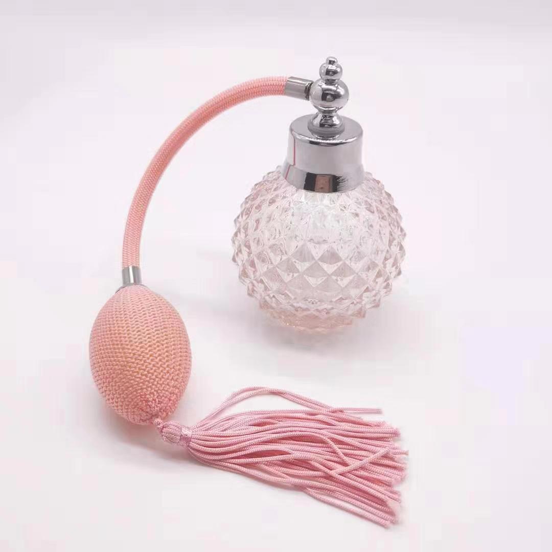 hot selling luxury crystal vintage style 100ml perfume spray bottle colorful perfume bulb atomizer