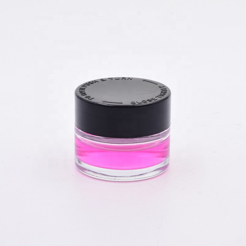 hot selling straight side 1 oz clear round food storage child resistant cbd flower buds glass jar with plastic child proof lid