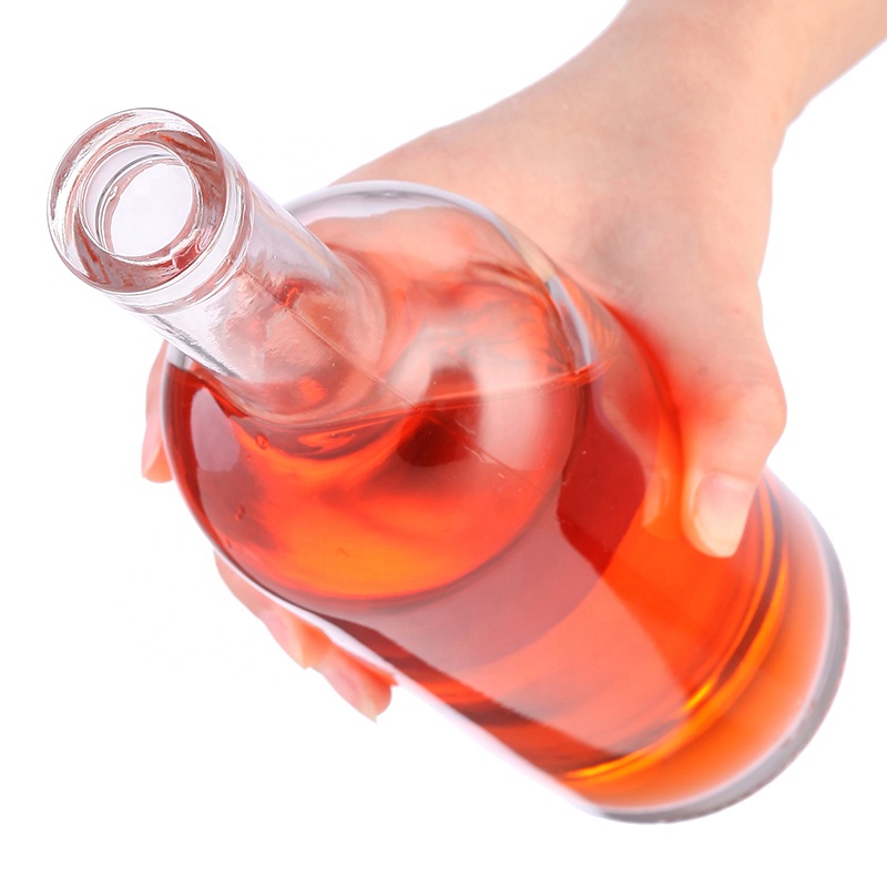 hot stamping Stocked 1000ml 750ml 500ml liquor bottles vodka glass bottle with cork