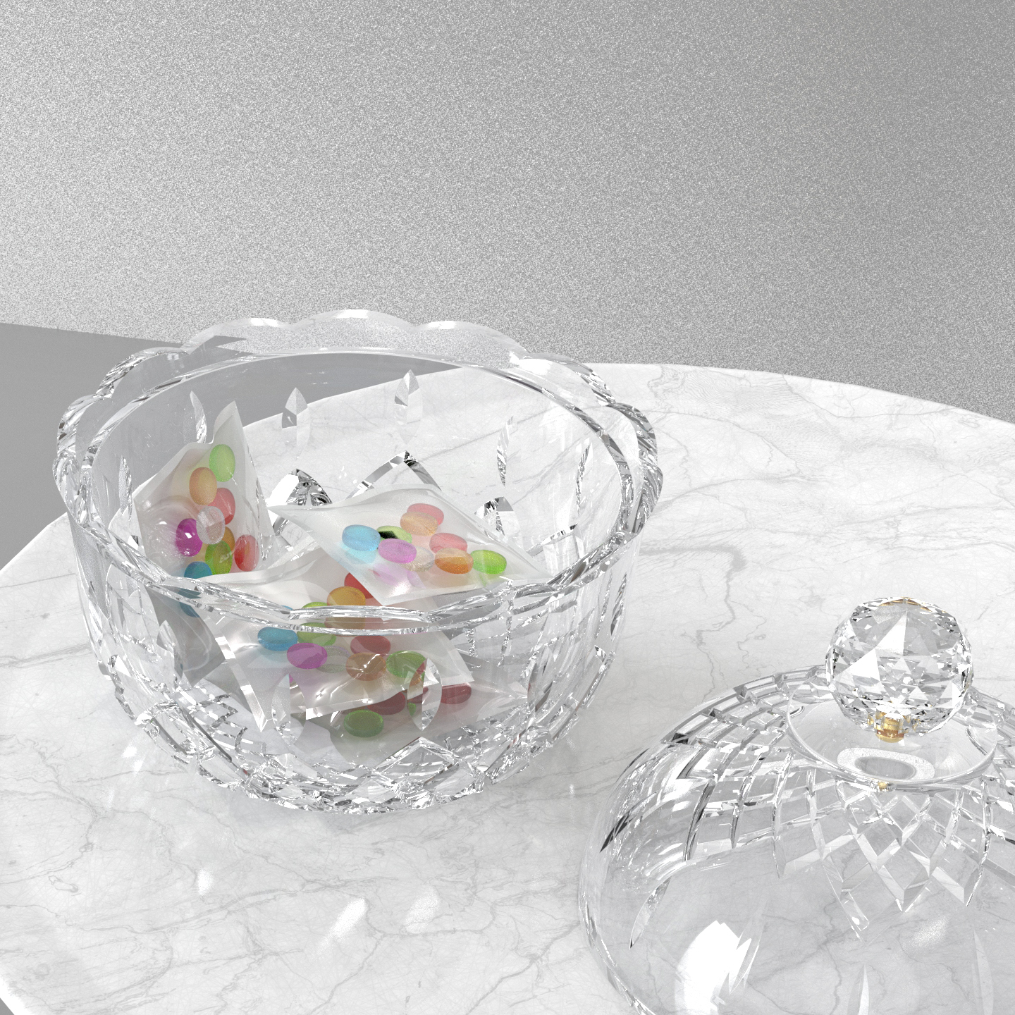 hot wedding Round sugar storage acrylic pot plastic crystal candy jar with lids