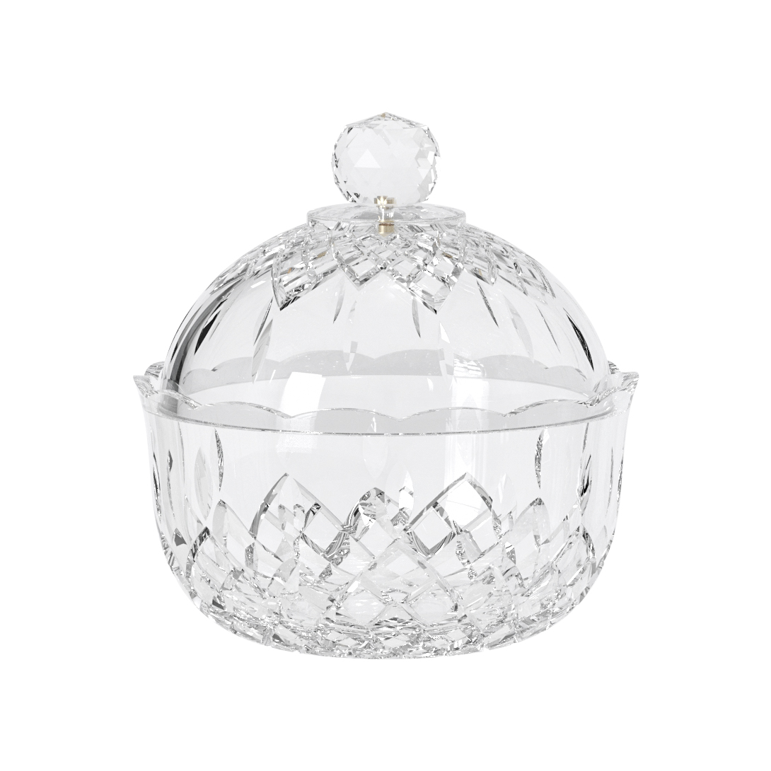 hot wedding Round sugar storage acrylic pot plastic crystal candy jar with lids