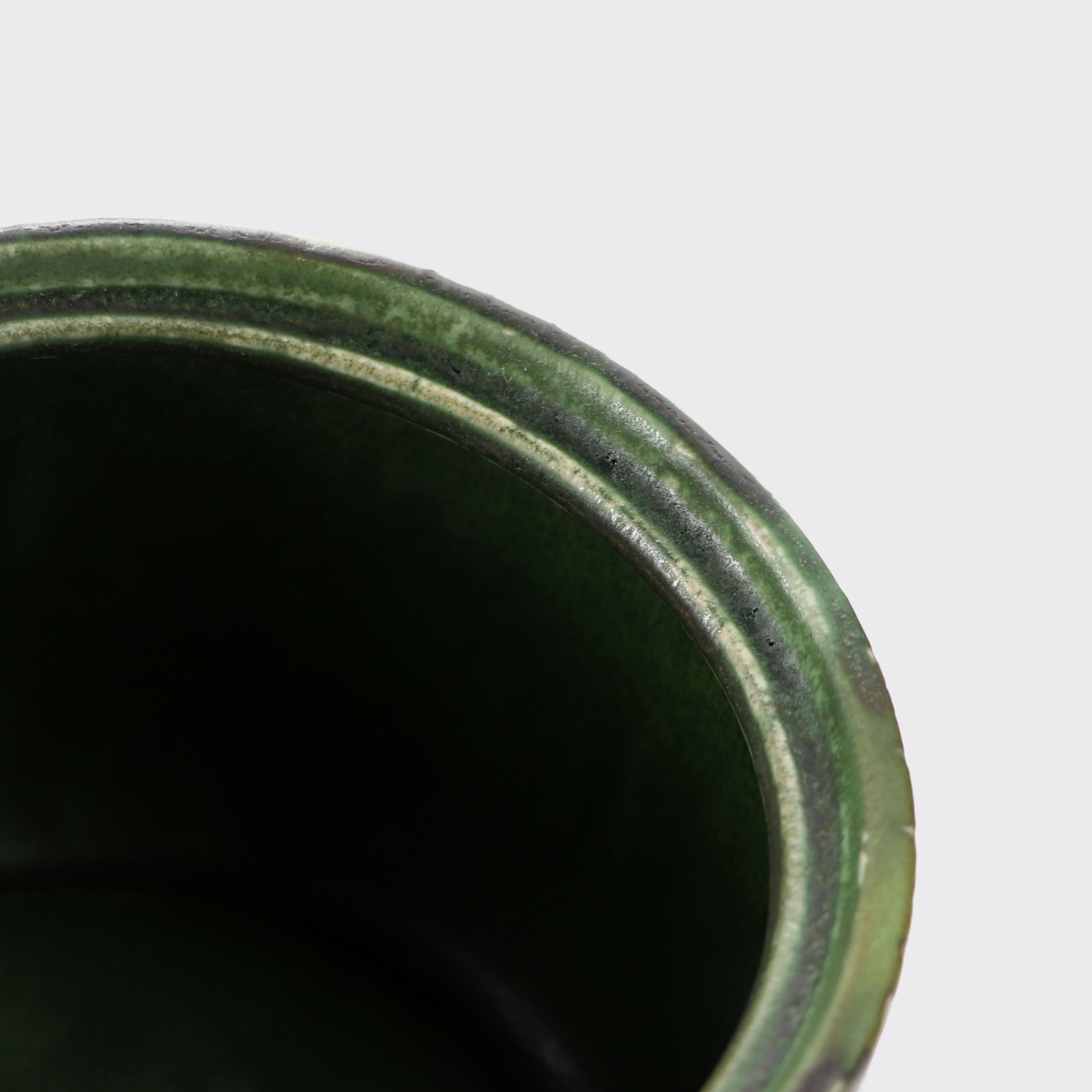 hotel dark green ceramic storage jar with lid for home or hotel decorative